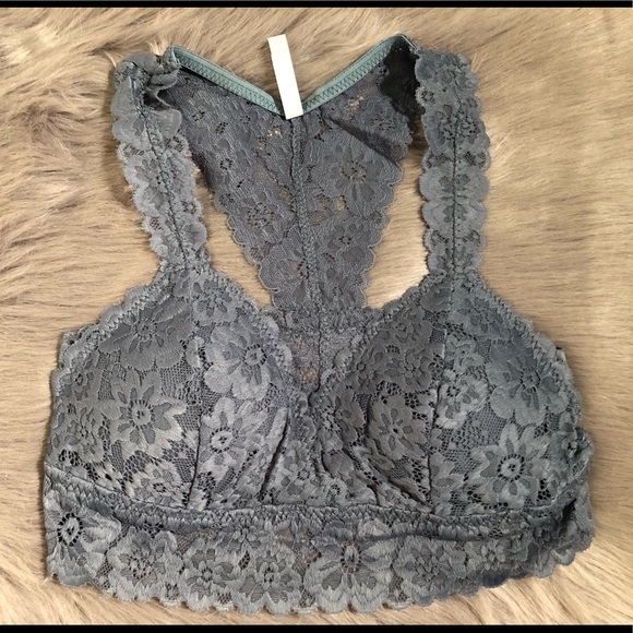 Lacy Blue Bralette- One Size - Picture 2 of 3